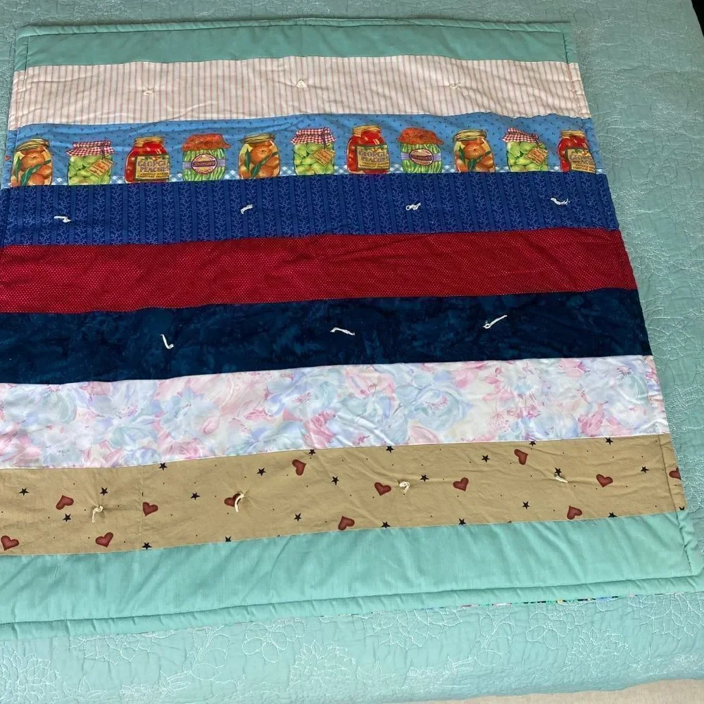 Handmade Quilt small lap quilt  reversable Granny style